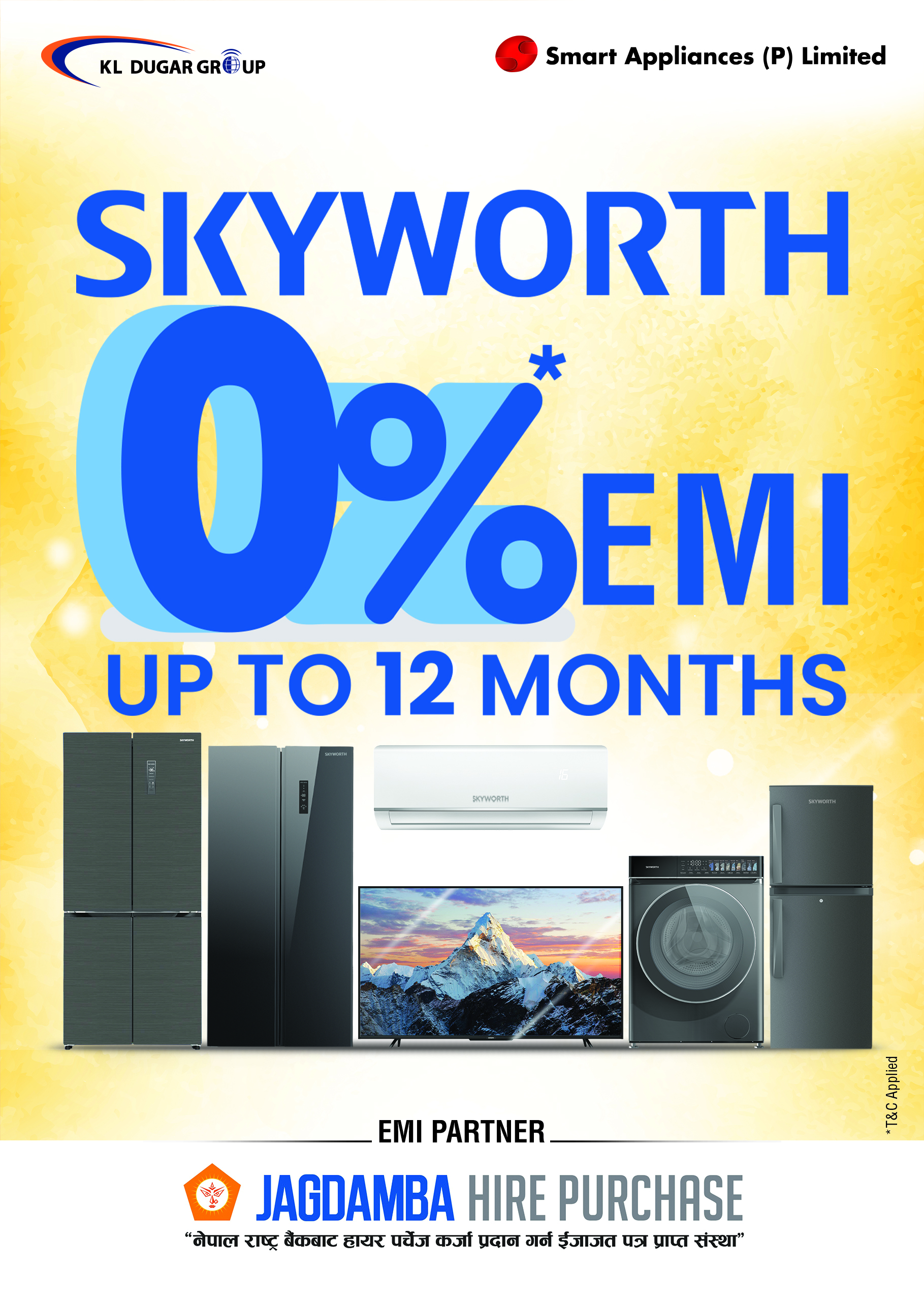 Buy Skyworth Appliances in Nepal with 0% EMI – Upgrade Smart, Pay Easy
